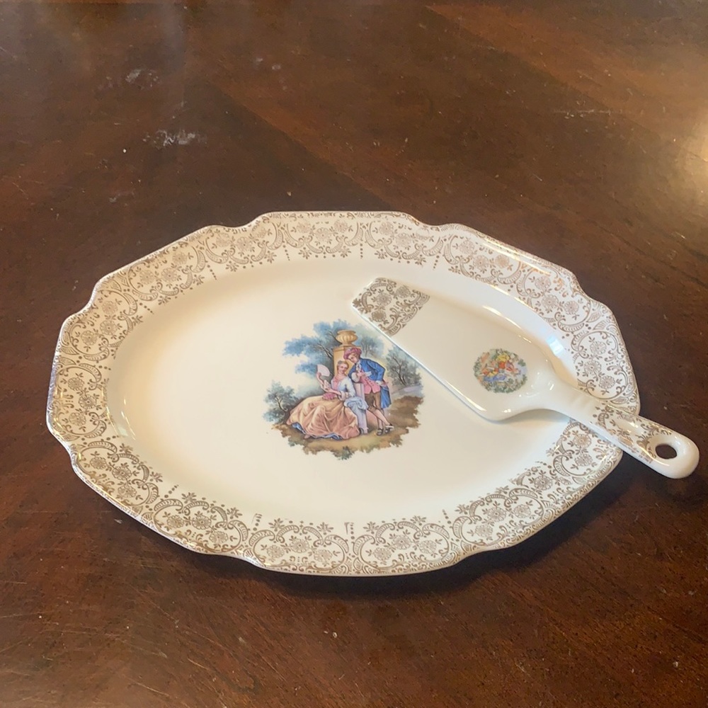 Vintage Crest O Gold Sabin 22k gold tray/spatula